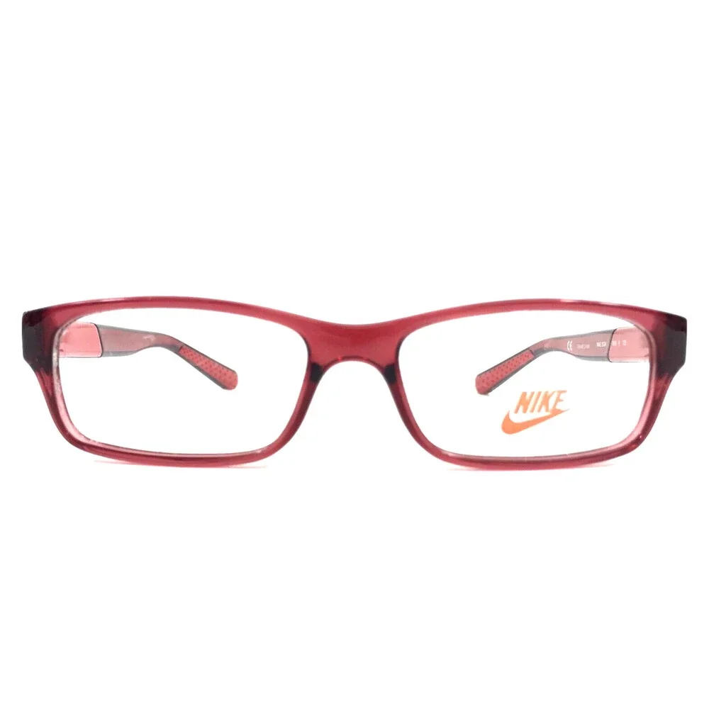 Nike Kids Eyeglasses Frame 5534 610 Crystal Gym Red Rectangle Full Rim 45-14-125